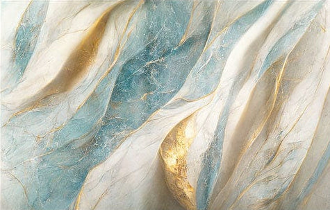 Blue & Golden Marble Design