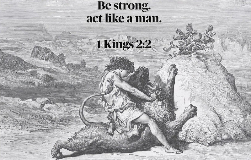 Kings 2:2- Christian Tempered Glass Wall Art