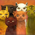 Artronauts Glass Print Cats