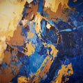 Artronauts Art Glass Print Abstract Blue & Orange
