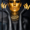 Artronauts Art Glass Print Golden Woman