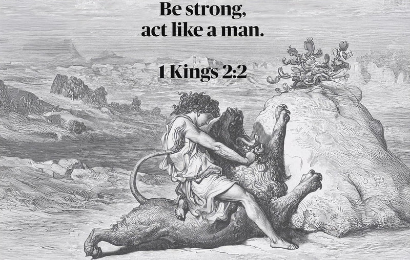 Kings 2:2- Christian Tempered Glass Wall Art