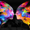 Artronauts Glass Print Butterfly Silhouettes