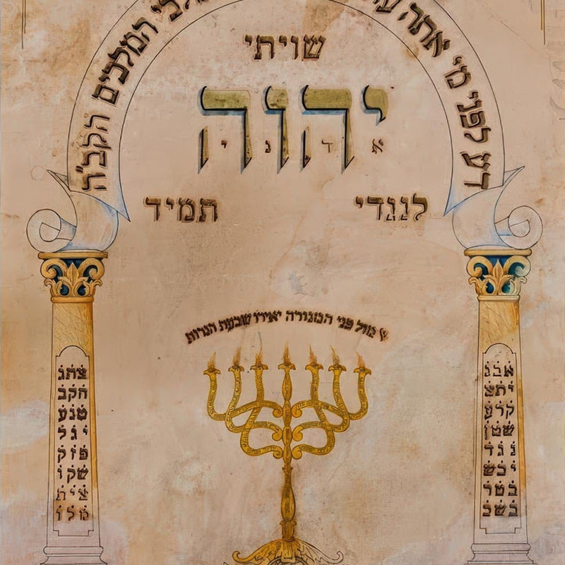 Light of the Sanctuary- Judaism Tempered Glass Wall Art