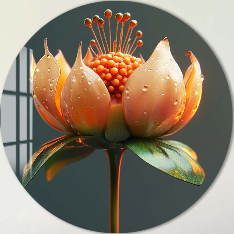 Floria - Rounded Glass Wall Art