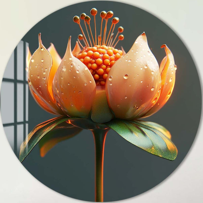 Floria - Rounded Glass Wall Art