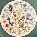 Floral World - Rounded Glass Wall Art