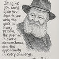 Rebbe Wisdom- Judaism Tempered Glass Wall Art