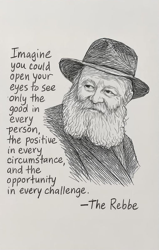 Rebbe Wisdom- Judaism Tempered Glass Wall Art