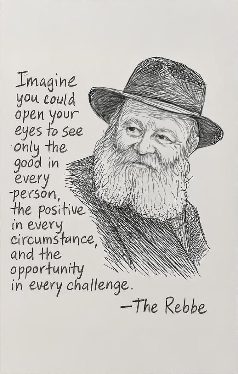 Rebbe Wisdom- Judaism Tempered Glass Wall Art