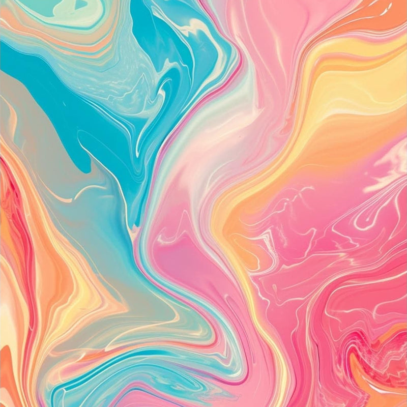 Sunrise Pastel Waves- Abstract Tempered Glass Wall Art