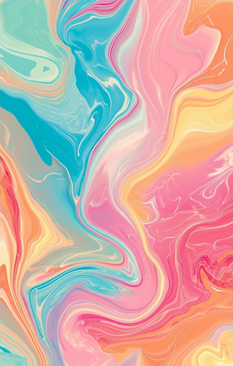 Sunrise Pastel Waves- Abstract Tempered Glass Wall Art