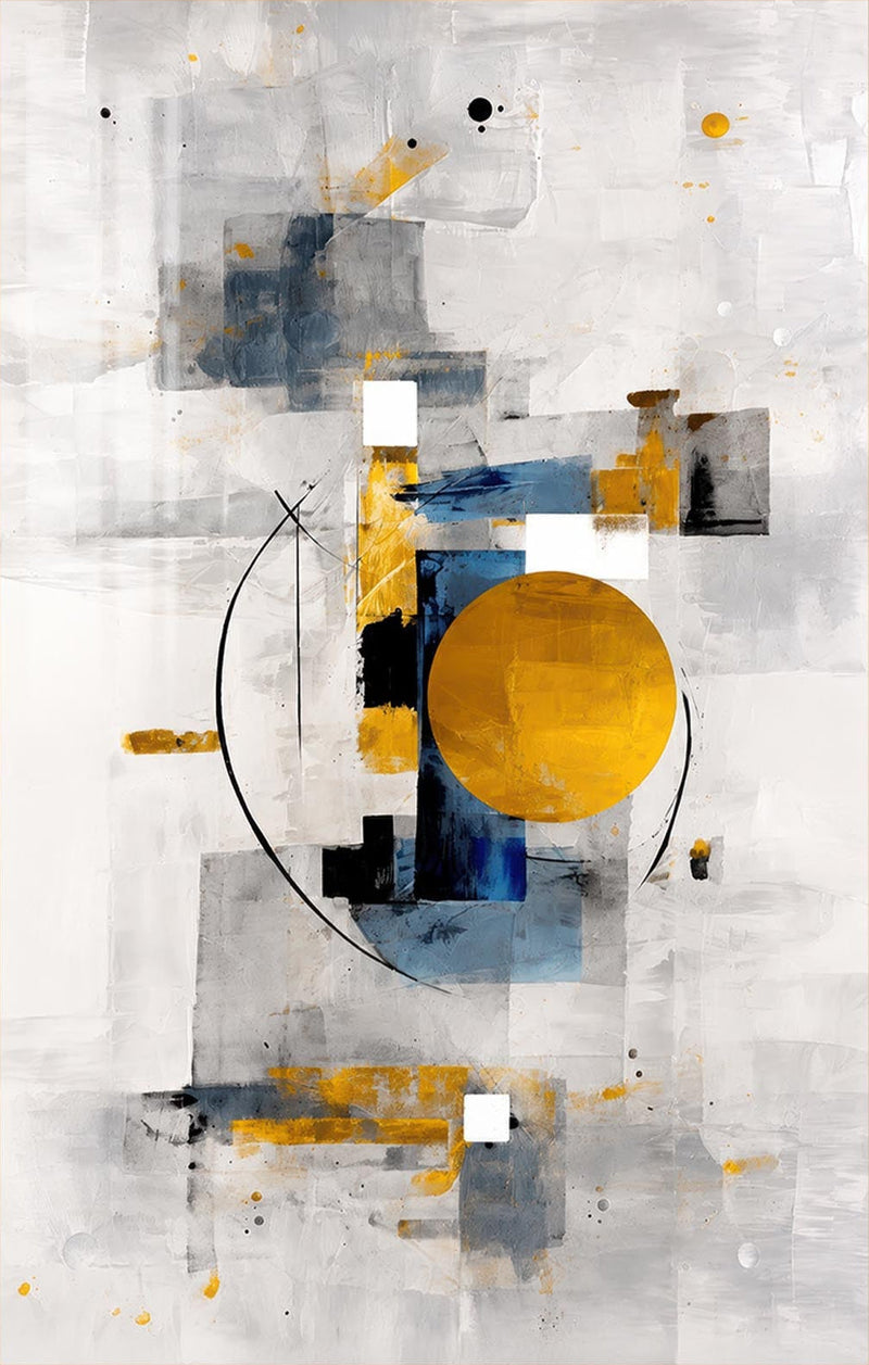 Golden Eclipse Glass Wall Art