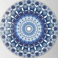 Blue Continuum - Rounded Glass Wall Art