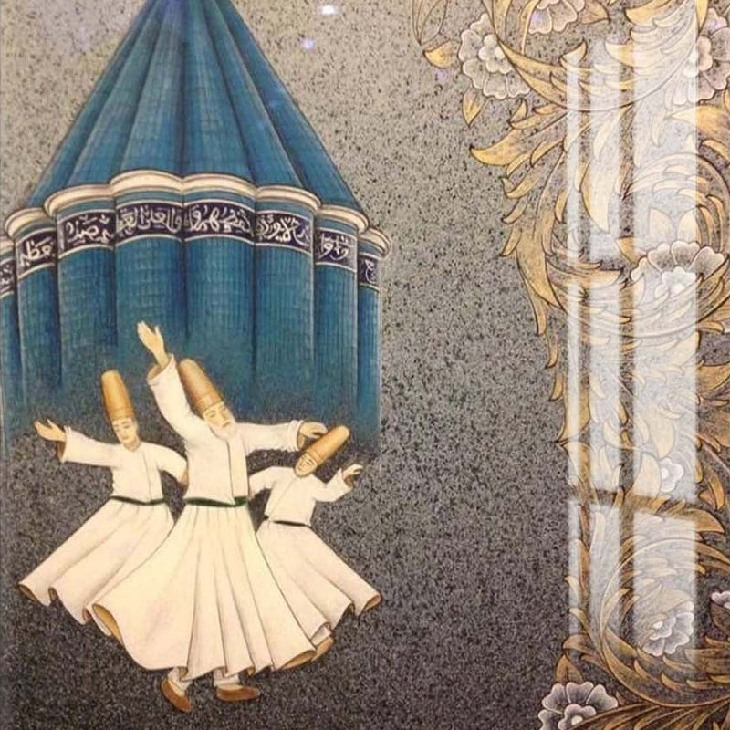 Whirling Dervish- Islamic Tempered Glass Wall Art