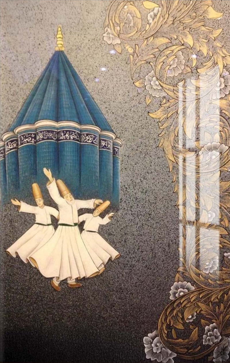 Whirling Dervish- Islamic Tempered Glass Wall Art