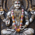 Eternal Vishnu- Hinduism Tempered Glass Wall Art