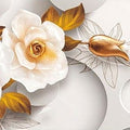 Artronauts Glass Print 92x36cm White Rose - Panoramic