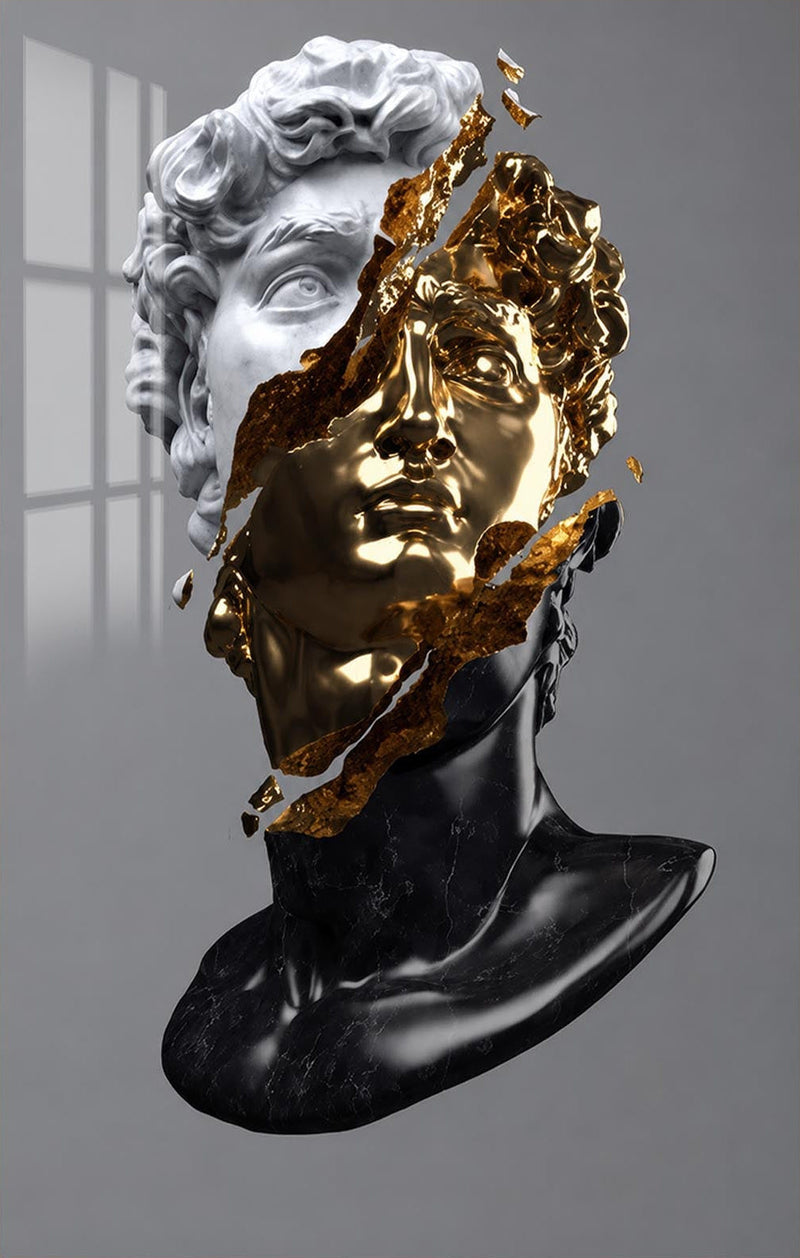 Gilded David Glass Wall Art