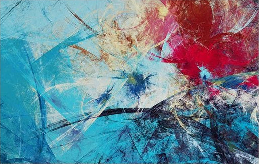 Abstract Blue & Red