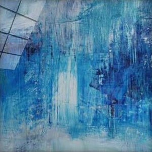 Blue Abstract Square