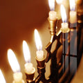 Menorah Candlelight- Judaism Tempered Glass Wall Art