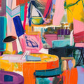 Abstract Studio- Tempered Glass Wall Art