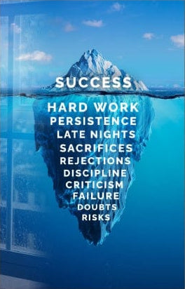 Artronauts Art Glass Print The Iceberg of Success