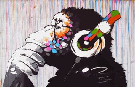 Music And Monkey - Banksy