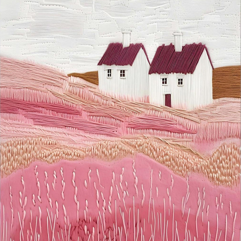 Soft Meadow- Abstract Tempered Glass Wall Art