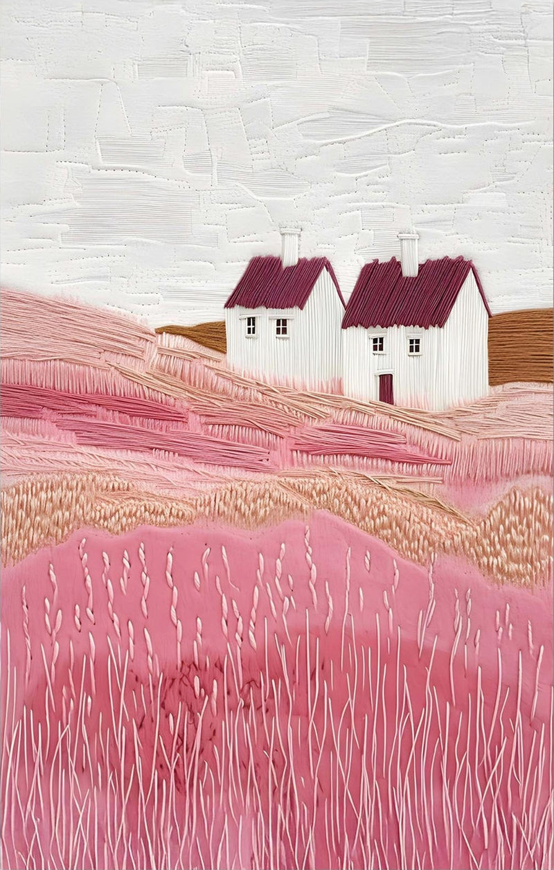 Soft Meadow- Abstract Tempered Glass Wall Art