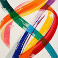 Swirl Strokes - Abstract Tempered Glass Wall Art