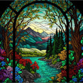 Artronauts Glass Print Nature Stained Glass Effect
