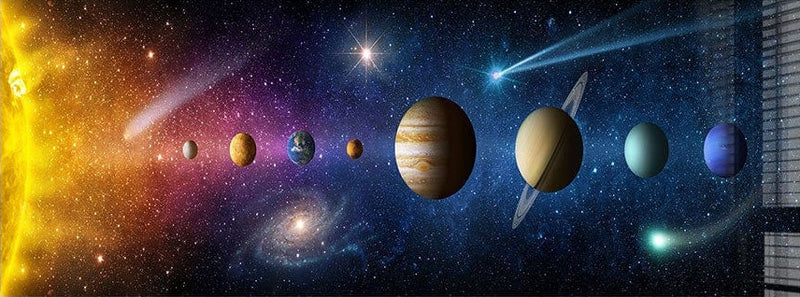 Artronauts Glass Print 92x36cm Solar System - Panoramic