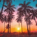 Golden Hour Palms Glass Wall Art