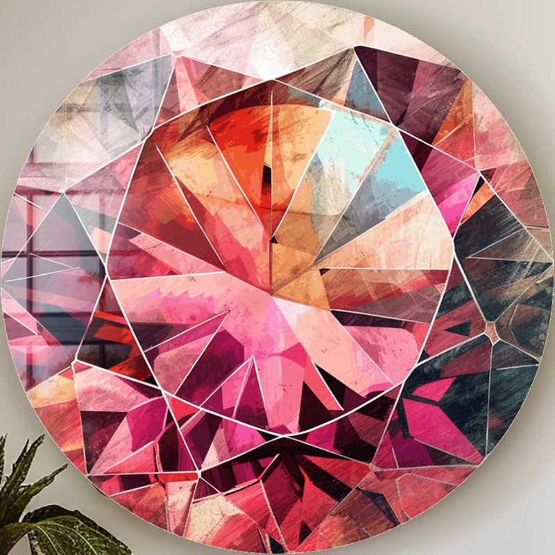 32 Shades of Pink - Rounded Glass Wall Art