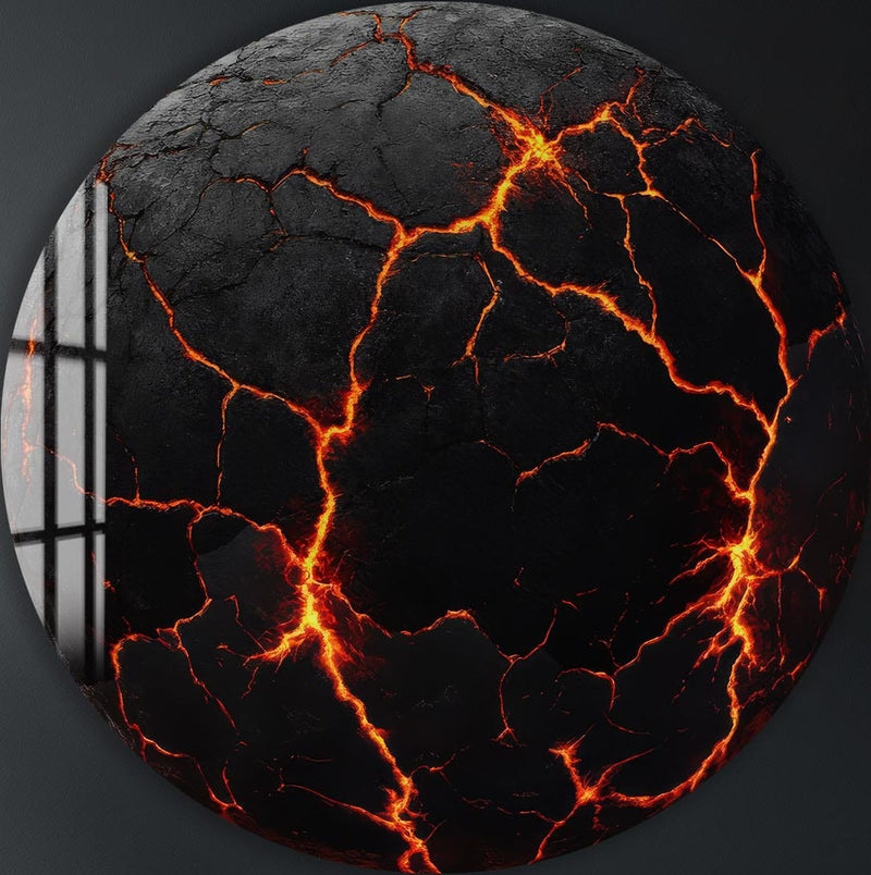 The Lava - Rounded Glass Wall Art