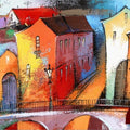 Artronauts Glass Print Colourful Town