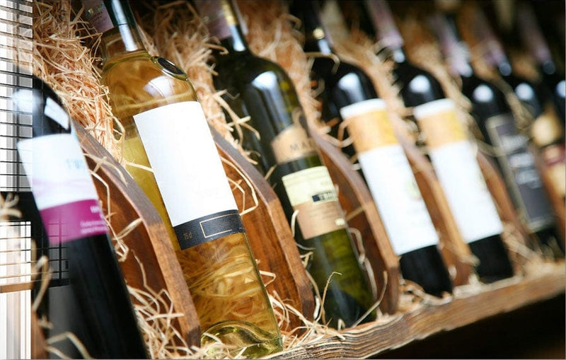 Artronauts Glass Print Wine Bottles