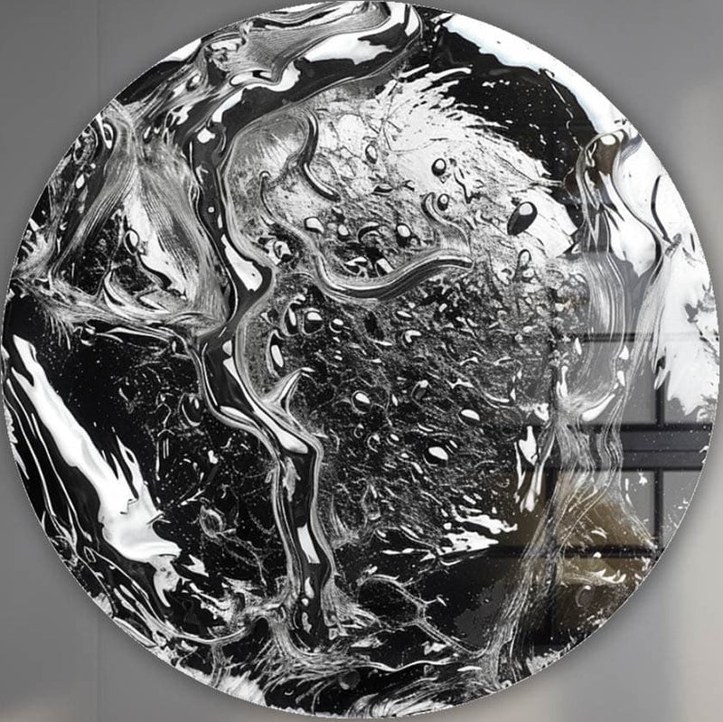 Abstract Pb 82 - Rounded Glass Wall Art