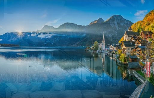 Artronauts Art Glass Print Hallstatt