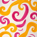 Pink&Yellow Swirls - Abstract Tempered Glass Wall Art