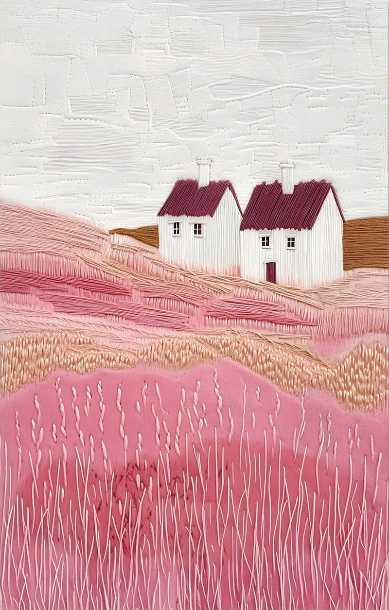 Soft Meadow- Abstract Tempered Glass Wall Art