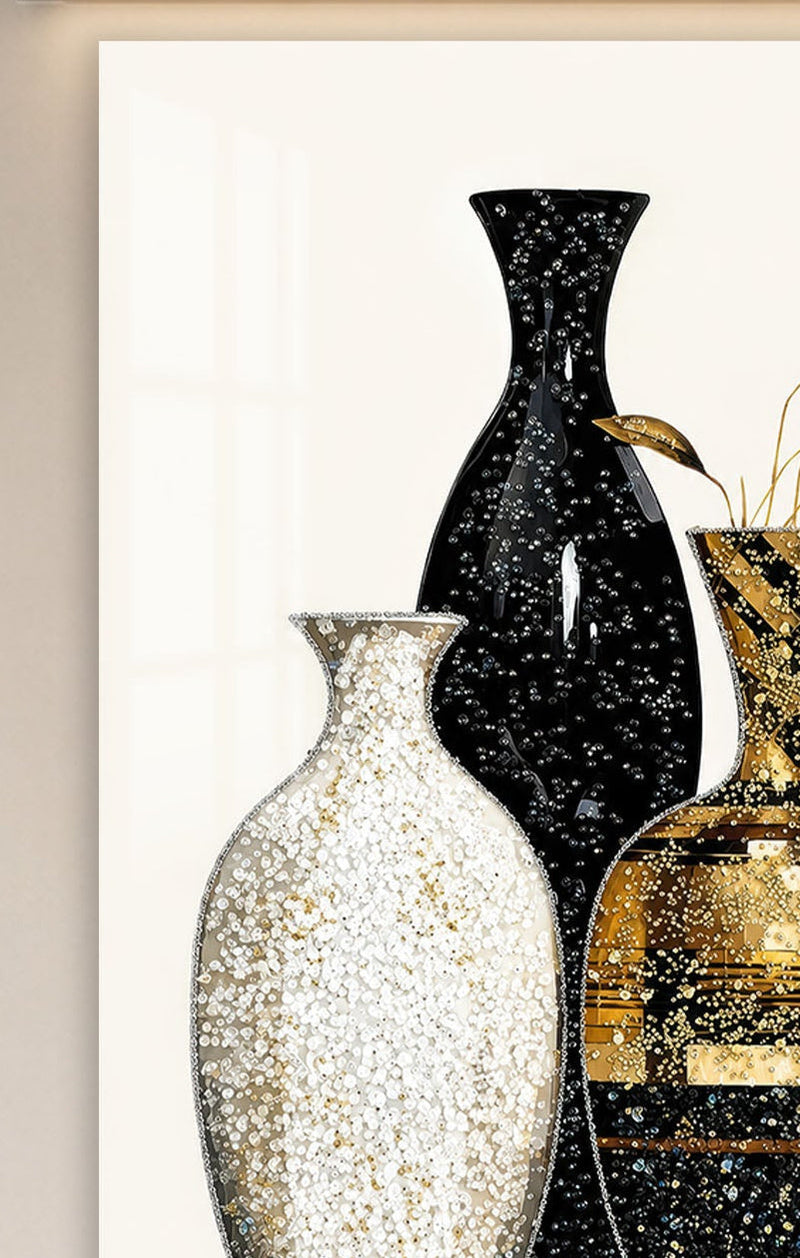 Gilded Vessels Glass Wall Art