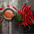 Artronauts Art Glass Print Red Peppers