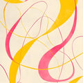 Yellow&Pink Curves -Abstract Tempered Glass Wall Art