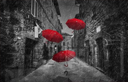 Red Umbrellas