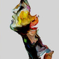 Artronauts Glass Print Colourful Silhoulette Portraiu