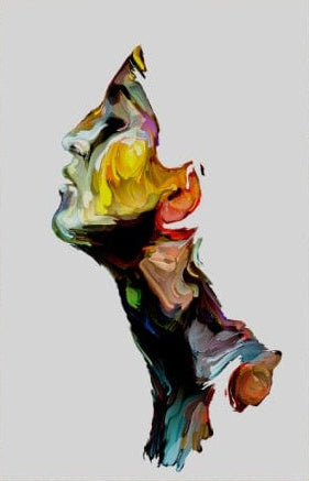 Artronauts Glass Print Colourful Silhoulette Portraiu