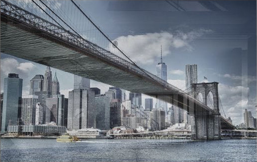 Artronauts Glass Print Brooklyn Bridge